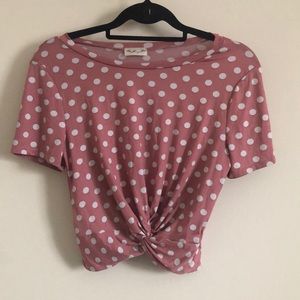 Polka dot crop top